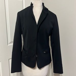 Authier black long sleeve zip up jacket, size 8